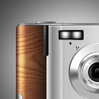 Create a Digital Camera With Wooden Accents Using Photoshop