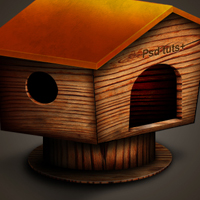 Create A Wooden House Icon in Photoshop