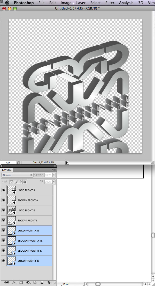 STEP 22 Tạo Typography 3D Thủy Tinh trong Photoshop và Illustrator