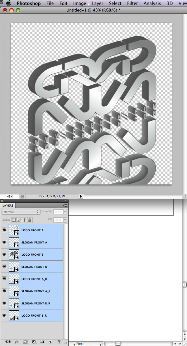 STEP 23 Tạo Typography 3D Thủy Tinh trong Photoshop và Illustrator