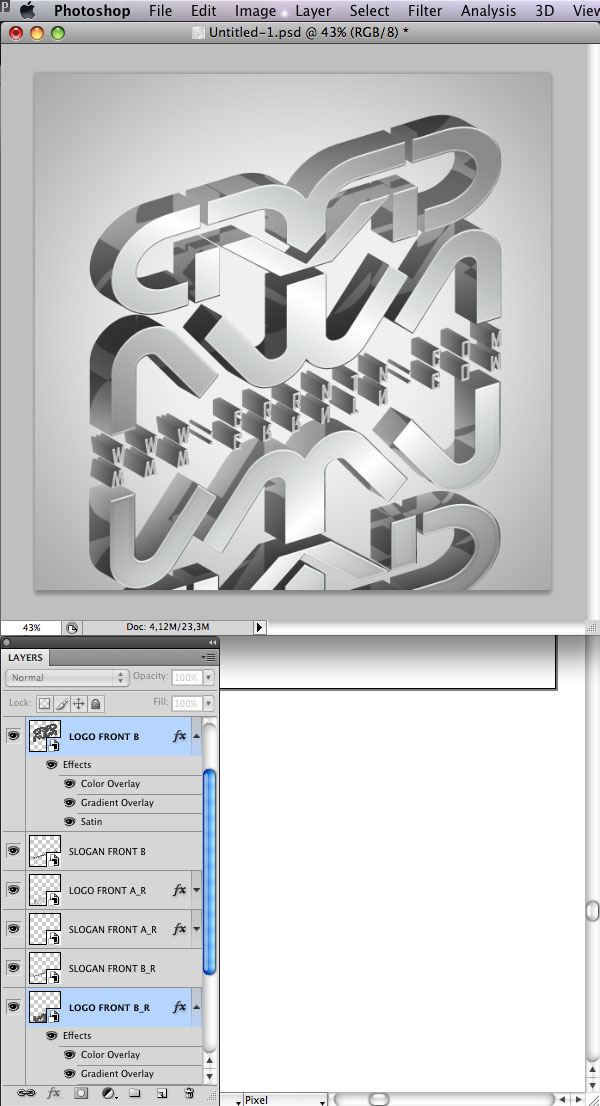 STEP 28 Tạo Typography 3D Thủy Tinh trong Photoshop và Illustrator