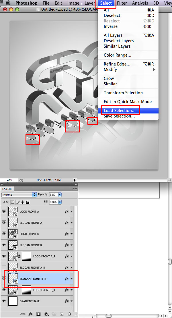 STEP 33 Tạo Typography 3D Thủy Tinh trong Photoshop và Illustrator