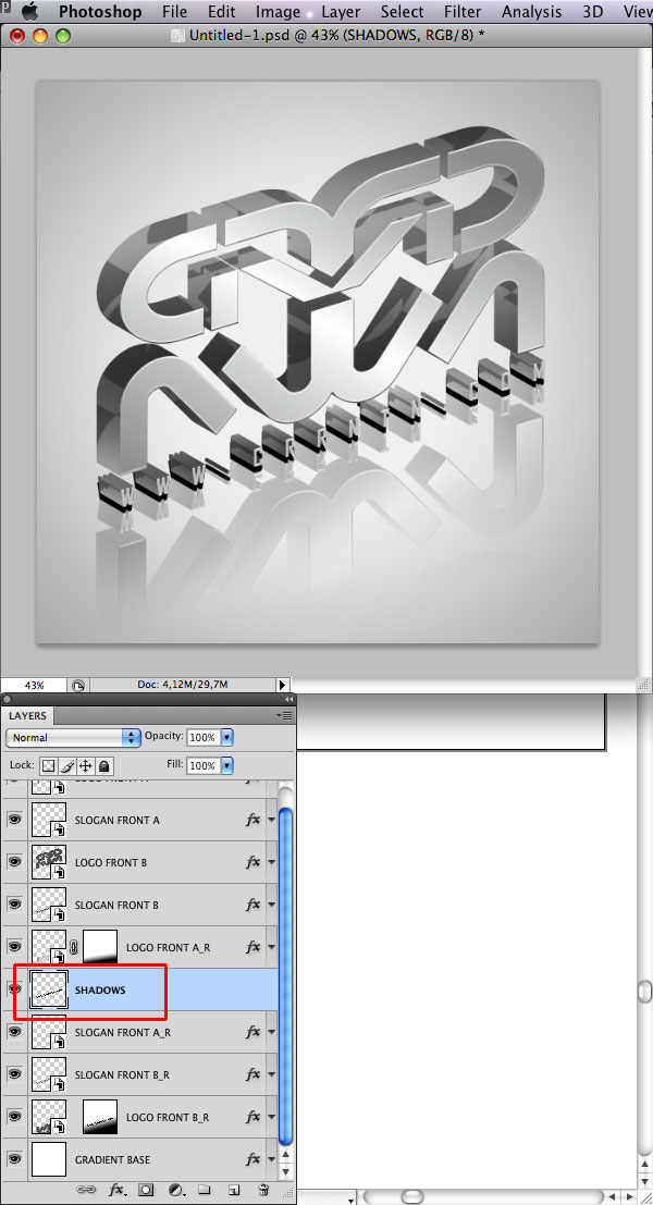 STEP 35 Tạo Typography 3D Thủy Tinh trong Photoshop và Illustrator