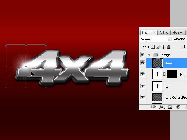 Create a Chrome 4×4 Vehicle Emblem *