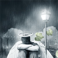 Create a Fallen, Rain-Soaked, Angel Composition in Photoshop