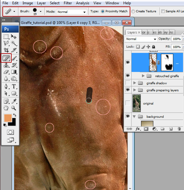 Undress a Giraffe in Photoshop