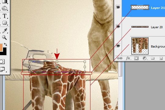 Undress a Giraffe in Photoshop