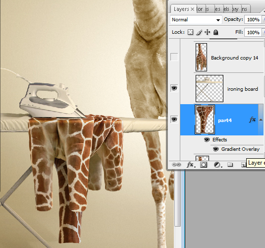 Undress a Giraffe in Photoshop