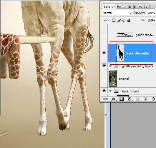 Undress a Giraffe in Photoshop