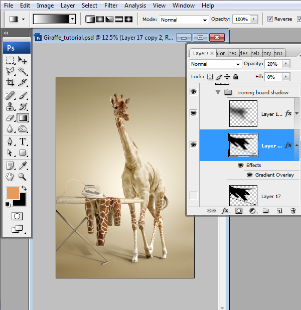 Undress a Giraffe in Photoshop