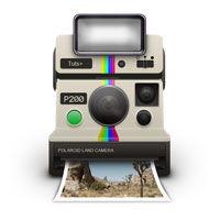 How To Draw a Vintage Polaroid Camera Icon