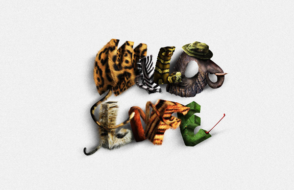 Create Animal Textured Typography Create Animal Textured Typography