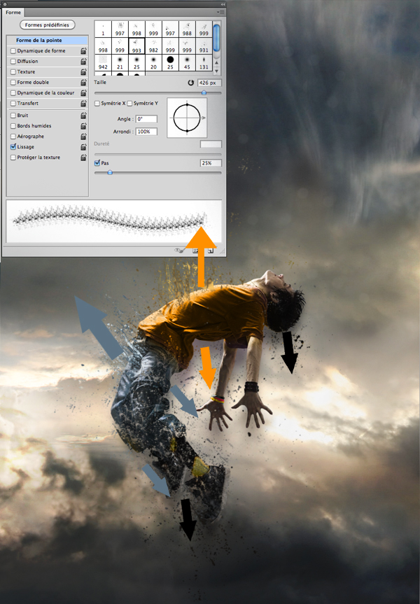 Step6 Tạo Hiệu Ứng Người Bị Phân Hủy trong Photoshop