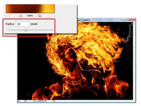 17 Tạo hiệu ứng lửa bốc cháy với Photoshop