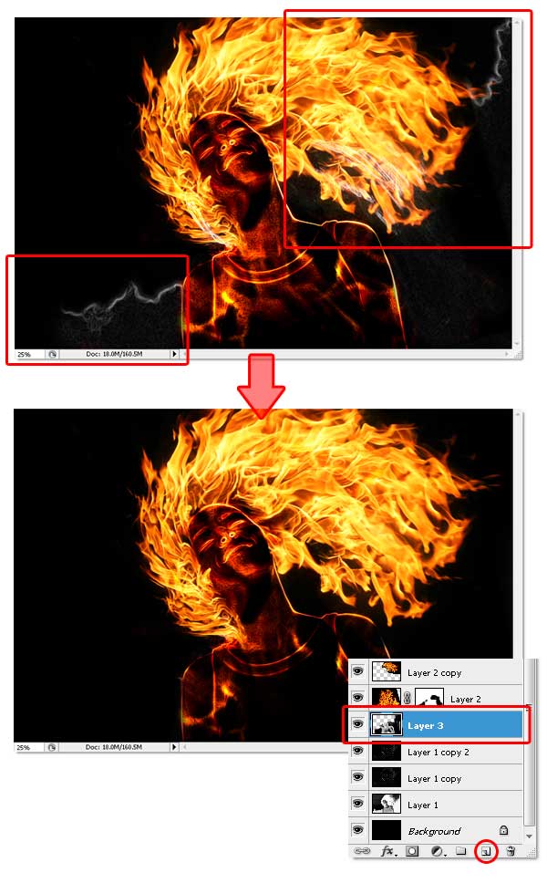 19 Tạo hiệu ứng lửa bốc cháy với Photoshop
