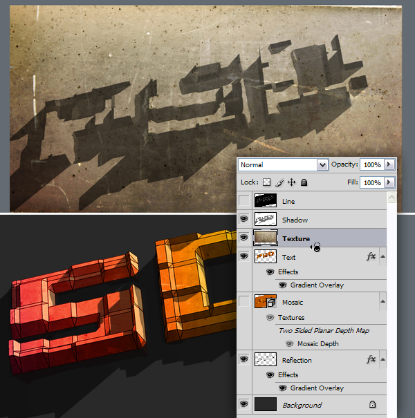 26 Hướng Dẫn Tạo Text Block 3D trong Photoshop 