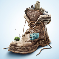 Create an Eye-Catching Eco-Friendly Shoe Advertisement – Psd Premium Tutorial