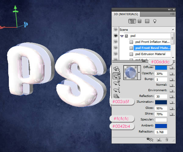 Tao Hieu ung 3D Text trong Photoshop CS5