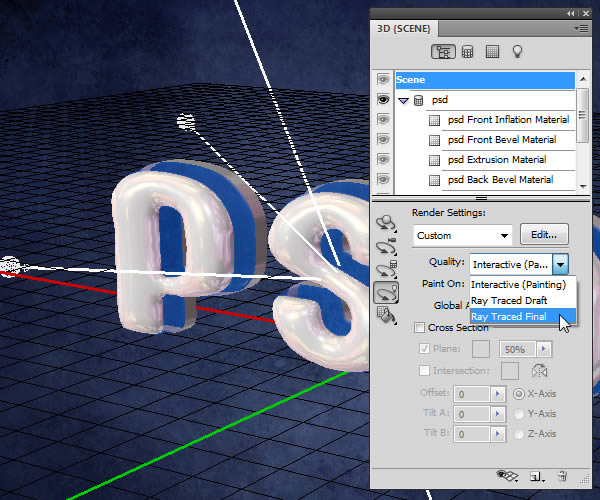 Tao Hieu ung 3D Text trong Photoshop CS5