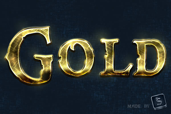  gold text effect final Tạo Hiệu Ứng Chữ Vàng Bóng, Cổ trong Photoshop