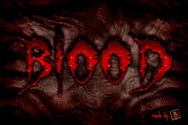 blood writing font