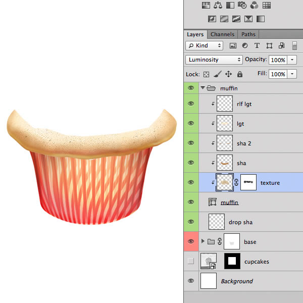 Photoshop绘制立体效果的杯状蛋糕,PS教程,图老师教程网